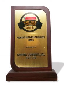 Shipra Preferred Partner Award from V Mart in 2016